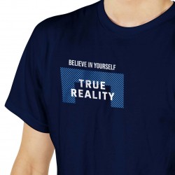 Polo Exchange Kaos Simpel Distro Keren Spandex Pria "True Reality" Terlaris