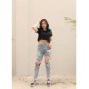 Polo Exchange Crop Top Plain Spandex