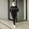 Polo Exchange Crop Top Street Wear Oversize Style Kaos Wanita Kekinian Lengan Panjang Katun Combed