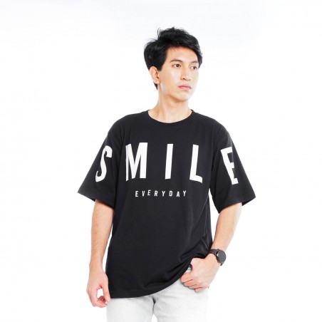 Baju Kaos Oversize Terbaru Distro 2023 Unisex Lengan Pendek Premium Katun Combed 24s Smile Baju Street Style BY Polo exchange