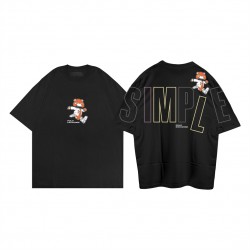Baju Kaos Oversize Pria Wanita Distro Aesthetic Korean Style Big Size Branded Premium Print Simple Bear Lucu