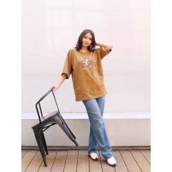 Baju Kaos Oversize Pria Wanita Distro Aesthetic Korean Style Big Size Branded Premium Print Simple Bear Lucu
