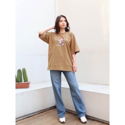 Baju Kaos Oversize Pria Wanita Distro Aesthetic Korean Style Big Size Branded Premium Print Simple Bear Lucu