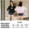 Kaos Oversize crop Top wanita Dewasa Terbaru 2023,Tshirt Atasan Oversize cewek Hijab Lengan Pendek Kekinian Style Korea