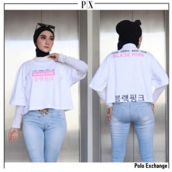 Kaos Oversize crop Top wanita Dewasa Terbaru 2023,Tshirt Atasan Oversize cewek Hijab Lengan Pendek Kekinian Style Korea