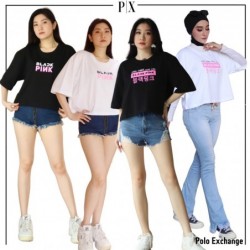 Kaos Oversize crop Top wanita Dewasa Terbaru 2023,Tshirt Atasan Oversize cewek Hijab Lengan Pendek Kekinian Style Korea