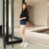 Latest 2023 Adult Women's Oversized Crop Top T-Shirts, Short Sleeve Hijab Girls' Oversized T-shirts, Contemporary Korean Style