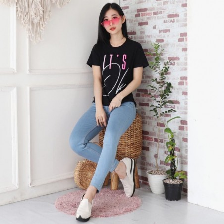 Women's Premium SlimFit Polo Exchange Combed Cotton T-Shirt - 10004